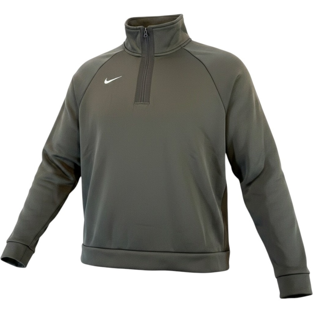 Nike Therma-FIT Training Pullover Jacket  Size L Gray Half Zip Workout Fitness